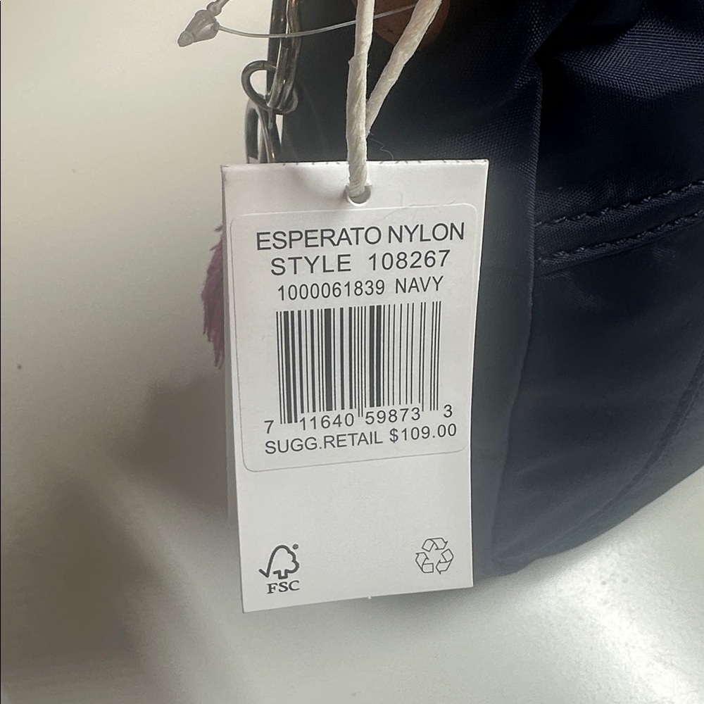 The Sak Esperato Nylon Hobo Crossbody Navy NWT - Picture 9 of 11